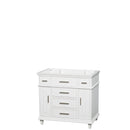 Wyndham Berkeley 36" Single Bathroom Vanity In White With No Countertop No Sink No Mirror WCV171736SWHCXSXXMXX