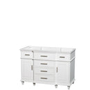 Wyndham Berkeley 48" Single Bathroom Vanity In White With No Countertop No Sink No Mirror WCV171748SWHCXSXXMXX