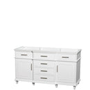 Wyndham AAA Berkeley 60" Single Bathroom Vanity In White With No Countertop No Sink No Mirror WCV171760SWHCXSXXMXX