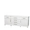 Wyndham AAA Berkeley 80" Double Bathroom Vanity In White With No Countertop No Sinks No Mirror WCV171780DWHCXSXXMXX