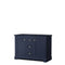 Wyndham Avery 48" Double Bathroom Vanity In Dark Blue No Countertop No Sinks And No Mirror WCV232348DBLCXSXXMXX