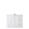 Wyndham Avery 48" Single Bathroom Vanity In White Light-Vein Carrara Cultured Marble Countertop Undermount Square Sink Brushed Gold Trims and No Mirror WCV232348SWGC2UNSMXX