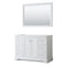 Wyndham Avery 48" Single Bathroom Vanity In White No Countertop No Sink And 46" Mirror WCV232348SWHCXSXXM46