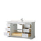 Wyndham Avery 60" Single Bathroom Vanity In White Light-Vein Carrara Cultured Marble Countertop Undermount Square Sink and No Mirror WCV232360SWHC2UNSMXX