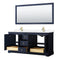 Wyndham Avery 72" Double Bathroom Vanity In Dark Blue White Cultured Marble Countertop Undermount Square Sinks and No Mirror WCV232372DBLWCUNSMXX