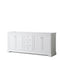 Wyndham Avery 80" Double Bathroom Vanity In White No Countertop No Sinks And No Mirror WCV232380DWHCXSXXMXX