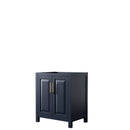 Wyndham Daria 30" Single Bathroom Vanity In Dark Blue No Countertop No Sink And No Mirror WCV252530SBLCXSXXMXX