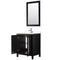 Wyndham Daria 30" Single Bathroom Vanity In Dark Espresso Light-Vein Carrara Cultured Marble Countertop Undermount Square Sink and 24" Mirror WCV252530SDEC2UNSM24