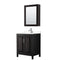 Wyndham Daria 30" Single Bathroom Vanity In Dark Espresso Light-Vein Carrara Cultured Marble Countertop Undermount Square Sink And Medicine Cabinet WCV252530SDEC2UNSMED