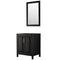 Wyndham Daria 30" Single Bathroom Vanity In Dark Espresso No Countertop No Sink And 24" Mirror WCV252530SDECXSXXM24