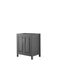 Wyndham Daria 30" Single Bathroom Vanity In Dark Gray No Countertop No Sink And No Mirror WCV252530SKGCXSXXMXX