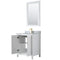 Wyndham Daria 30" Single Bathroom Vanity In White White Carrara Marble Countertop Undermount Square Sink Brushed Gold Trims and 24" Mirror WCV252530SWGCMUNSM24