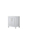 Wyndham Daria 30" Single Bathroom Vanity In White No Countertop No Sink Brushed Gold Trims And No Mirror WCV252530SWGCXSXXMXX