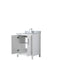 Wyndham Daria 30" Single Bathroom Vanity In White White Carrara Marble Countertop Undermount Square Sink and No Mirror WCV252530SWHCMUNSMXX