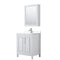 Wyndham Daria 30" Single Bathroom Vanity In White White Cultured Marble Countertop Undermount Square Sink And Medicine Cabinet WCV252530SWHWCUNSMED