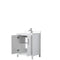 Wyndham Daria 30" Single Bathroom Vanity In White White Cultured Marble Countertop Undermount Square Sink and No Mirror WCV252530SWHWCUNSMXX