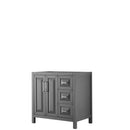 Wyndham Daria 36" Single Bathroom Vanity In Dark Gray No Countertop No Sink And No Mirror WCV252536SKGCXSXXMXX