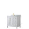 Wyndham Daria 36" Single Bathroom Vanity In White White Carrara Marble Countertop Undermount Square Sink Brushed Gold Trims And No Mirror WCV252536SWGCMUNSMXX