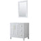 Wyndham Daria 36" Single Bathroom Vanity In White No Countertop No Sink Brushed Gold Trims And 24" Mirror WCV252536SWGCXSXXM24