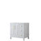 Wyndham Daria 36" Single Bathroom Vanity In White No Countertop No Sink Brushed Gold Trims And No Mirror WCV252536SWGCXSXXMXX