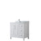 Wyndham Daria 36" Single Bathroom Vanity In White White Carrara Marble Countertop Undermount Square Sink And No Mirror WCV252536SWHCMUNSMXX