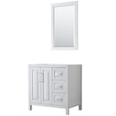 Wyndham Daria 36" Single Bathroom Vanity In White No Countertop No Sink And 24" Mirror WCV252536SWHCXSXXM24