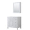 Wyndham Daria 36" Single Bathroom Vanity In White No Countertop No Sink And Medicine Cabinet WCV252536SWHCXSXXMED