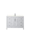 Wyndham Daria 48" Single Bathroom Vanity In White Light-Vein Carrara Cultured Marble Countertop Undermount Square Sink and No Mirror WCV252548SWHC2UNSMXX