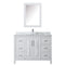 Wyndham Daria 48" Single Bathroom Vanity In White White Carrara Marble Countertop Undermount Square Sink and Medicine Cabinet WCV252548SWHCMUNSMED