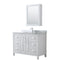 Wyndham Daria 48" Single Bathroom Vanity In White White Carrara Marble Countertop Undermount Square Sink And Medicine Cabinet WCV252548SWHCMUNSMED