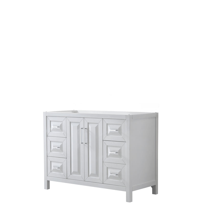 Wyndham Daria 48" Single Bathroom Vanity In White No Countertop No Sink And No Mirror WCV252548SWHCXSXXMXX