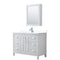 Wyndham Daria 48" Single Bathroom Vanity In White White Cultured Marble Countertop Undermount Square Sink And Medicine Cabinet WCV252548SWHWCUNSMED