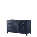 Wyndham Daria 60" Single Bathroom Vanity In Dark Blue No Countertop No Sink And No Mirror WCV252560SBLCXSXXMXX