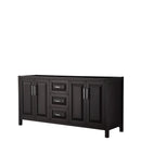 Wyndham Daria 72" Double Bathroom Vanity In Dark Espresso No Countertop No Sink And No Mirror WCV252572DDECXSXXMXX