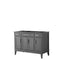 Wyndham Margate 48" Single Bathroom Vanity In Dark Gray No Countertop No Sink And No Mirror WCV303048SKGCXSXXMXX