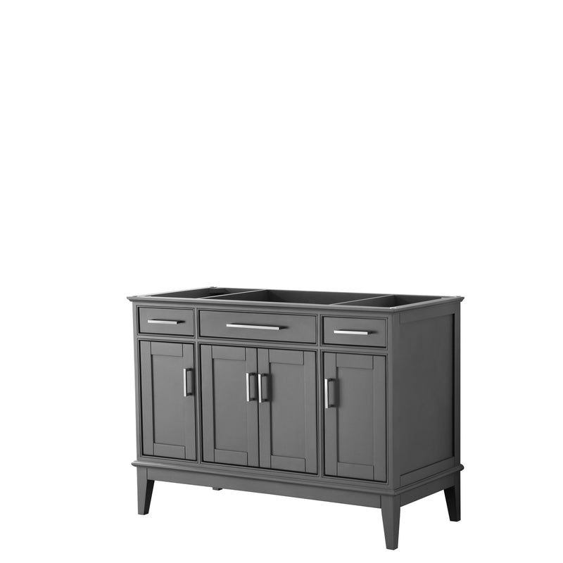 Wyndham Margate 48" Single Bathroom Vanity In Dark Gray No Countertop No Sink And No Mirror WCV303048SKGCXSXXMXX