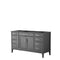 Wyndham Margate 60" Single Bathroom Vanity In Dark Gray No Countertop No Sink And No Mirror WCV303060SKGCXSXXMXX