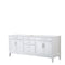 Wyndham Margate 80" Double Bathroom Vanity In White No Countertop No Sink And No Mirror WCV303080DWHCXSXXMXX