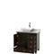 Wyndham Acclaim 36" Single Bathroom Vanity In Espresso White Carrara Marble Countertop Pyra White Porcelain Sink and No Mirror WCV800036SESCMD2WMXX