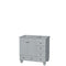 Wyndham Acclaim 36" Single Bathroom Vanity In Oyster Gray No Countertop No Sink And No Mirror WCV800036SOYCXSXXMXX