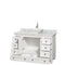 Wyndham Acclaim 48" Single Bathroom Vanity In White White Carrara Marble Countertop Pyra White Sink and No Mirror WCV800048SWHCMD2WMXX