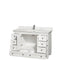 Wyndham Acclaim 48" Single Bathroom Vanity In White White Carrara Marble Countertop Undermount Square Sink and No Mirror WCV800048SWHCMUNSMXX