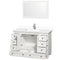 Wyndham Acclaim 48" Single Bathroom Vanity In White White Cultured Marble Countertop Undermount Square Sink and 24" Mirror WCV800048SWHWCUNSM24