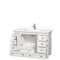 Wyndham Acclaim 48" Single Bathroom Vanity In White White Cultured Marble Countertop Undermount Square Sink and No Mirror WCV800048SWHWCUNSMXX