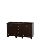 Wyndham Acclaim 60" Double Bathroom Vanity In Espresso No Countertop No Sinks And No Mirrors WCV800060DESCXSXXMXX