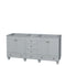 Wyndham Acclaim 72" Double Bathroom Vanity In Oyster Gray No Countertop No Sink And No Mirror WCV800072DOYCXSXXMXX