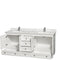 Wyndham Acclaim 72" Double Bathroom Vanity In White White Carrara Marble Countertop Undermount Square Sinks and No Mirrors WCV800072DWHCMUNSMXX