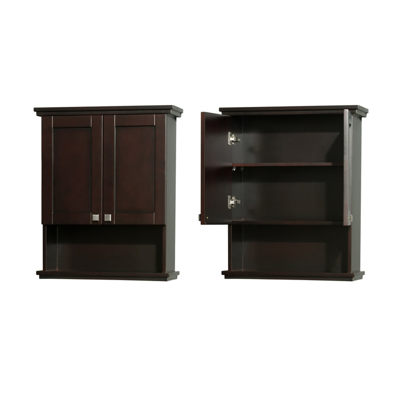 Wyndham Acclaim Solid Oak Bathroom Wall-Mounted Storage Cabinet In Espresso WCV8000WCES