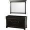 Wyndham AAA Andover 60" Double Bathroom Vanity In Black No Countertop No Sink And 56" Mirror WCVTRAD60DBKCXSXXM56