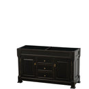 Wyndham AAA Andover 60" Double Bathroom Vanity In Black No Countertop No Sink And No Mirror WCVTRAD60DBKCXSXXMXX